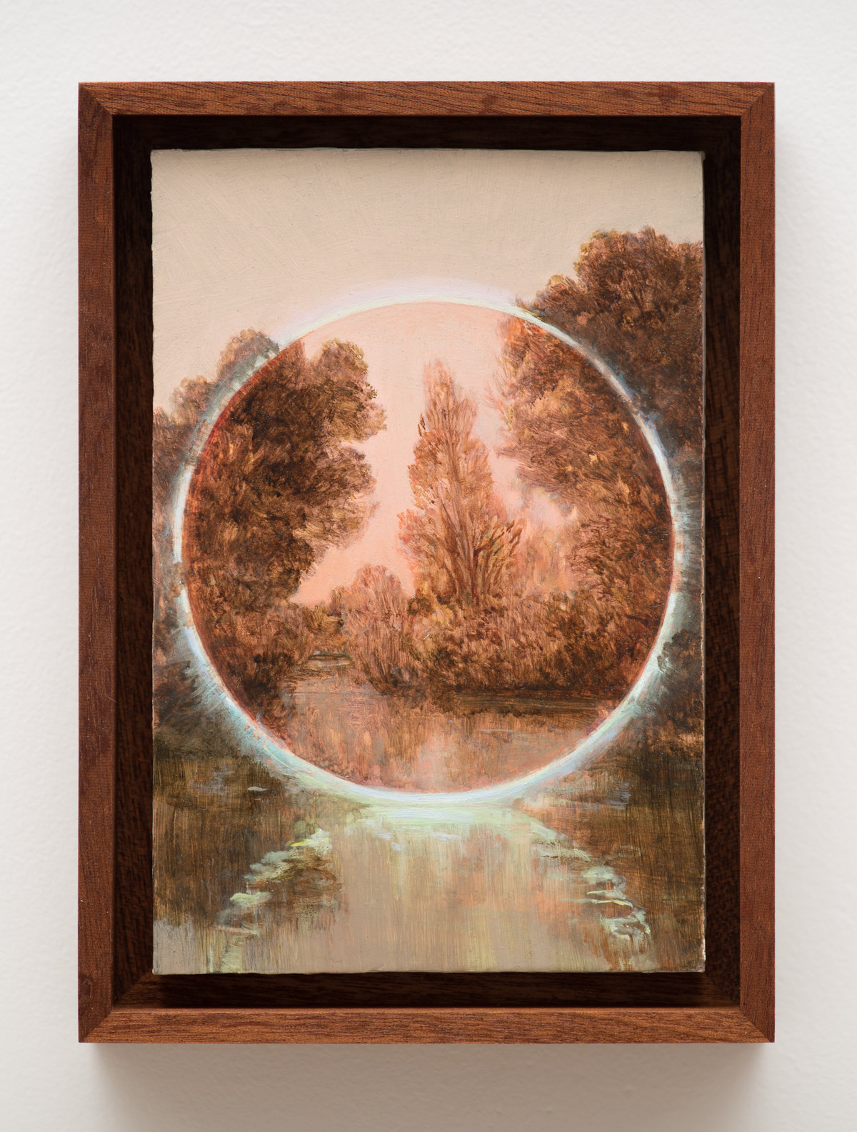 This image depicts a painting by Angela Lane titled 'Portal'. This artwork was created in 2021. Its medium is oil on birch plywood. This work was exhibited with Anat Ebgi Gallery in Los Angeles.