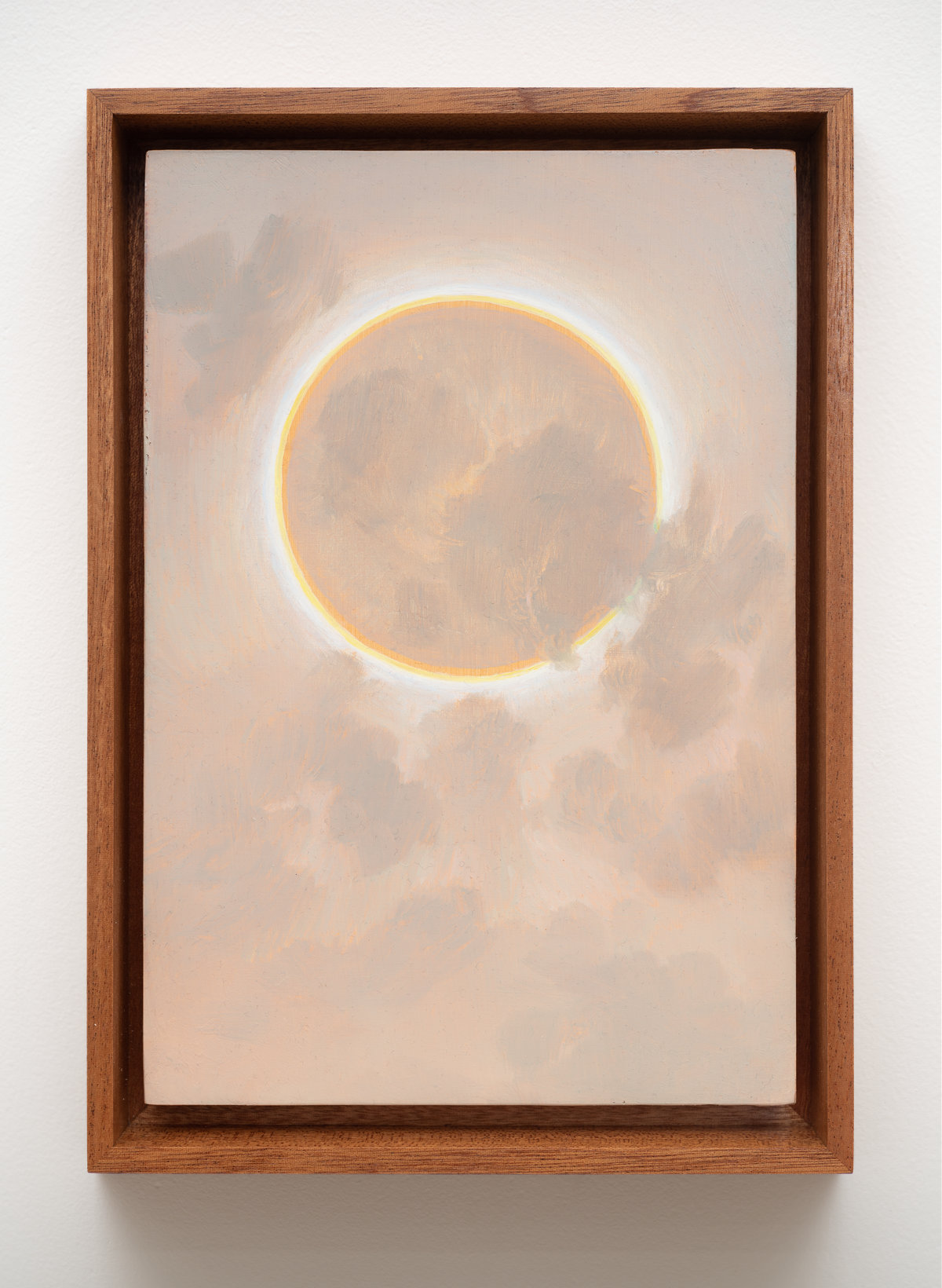 This image depicts a painting by Angela Lane titled 'Spectral Void'. This artwork was created in 2022. Its medium is oil on birch plywood. This work was exhibited with Anat Ebgi Gallery in Los Angeles.