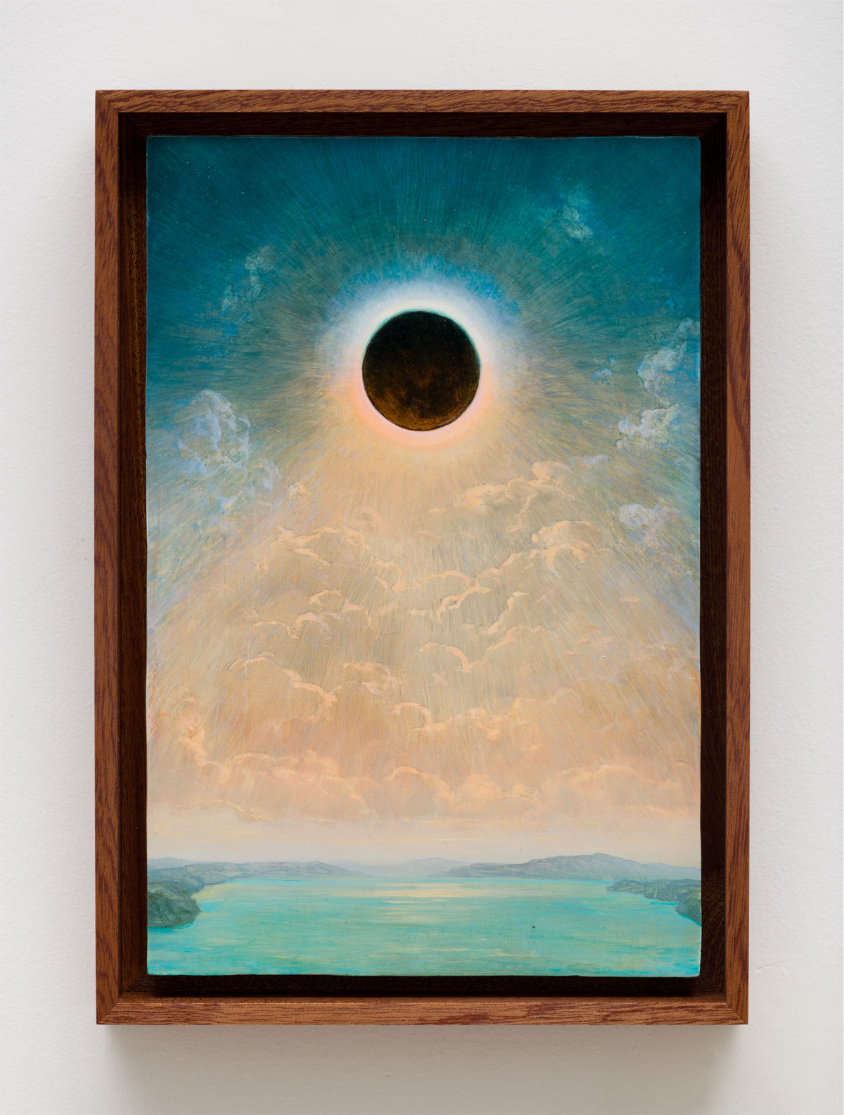 This image depicts a painting by Angela Lane titled 'Umbra'. This artwork was created in 2026. Its medium is oil on birch plywood. This work was exhibited in the exhibition 'Phase Shift' with Anat Ebgi Gallery in Los Angeles.